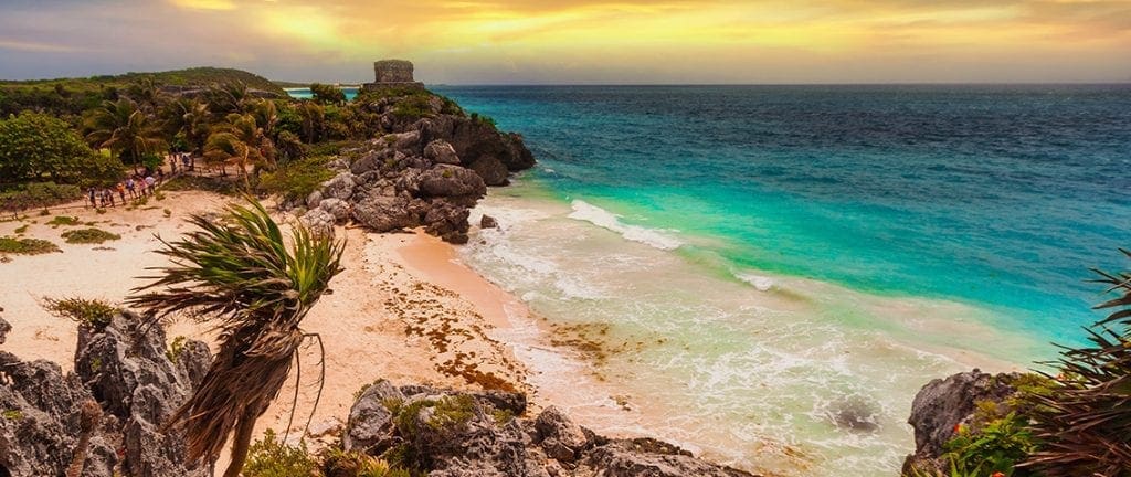 Tulum at sunset