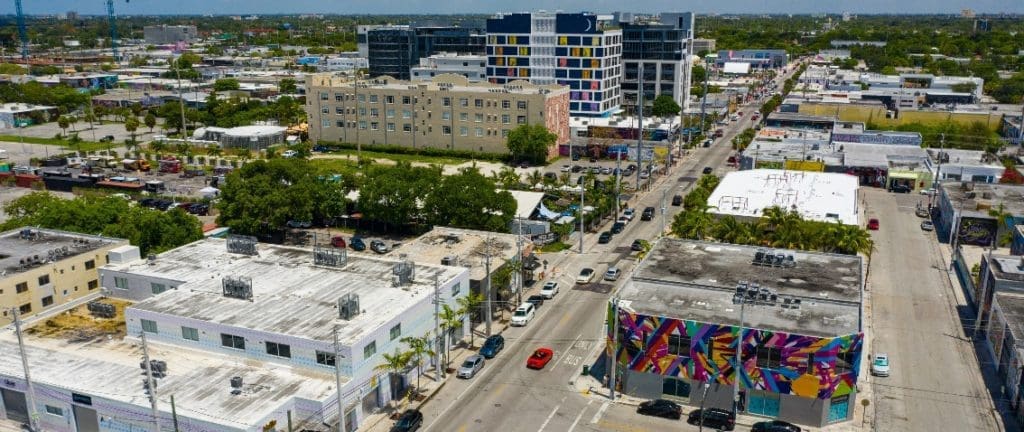Aerial view of Wynwood Walls