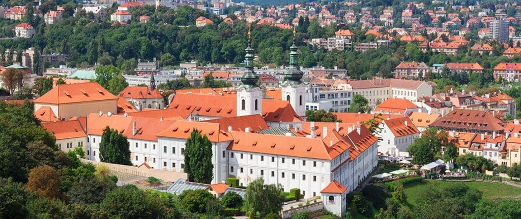 Loreta with the city in the background from the Petrin Lookout tower
