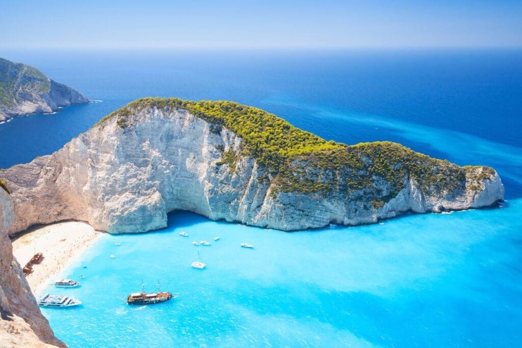 Zakynthos, Greek island, Navagio bay