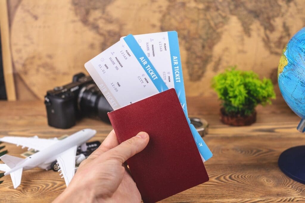 A passport and error fare plane tickets