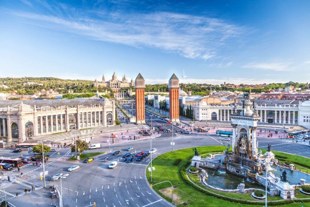 View of the center of Barcelona Festivals